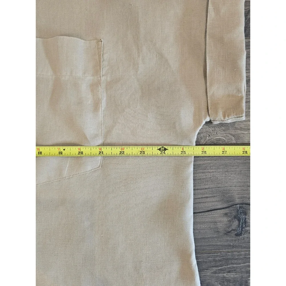 Banana Republic Linen Button Down Shirt XL Tall Short Sleeve Casual Men's‎ Fall